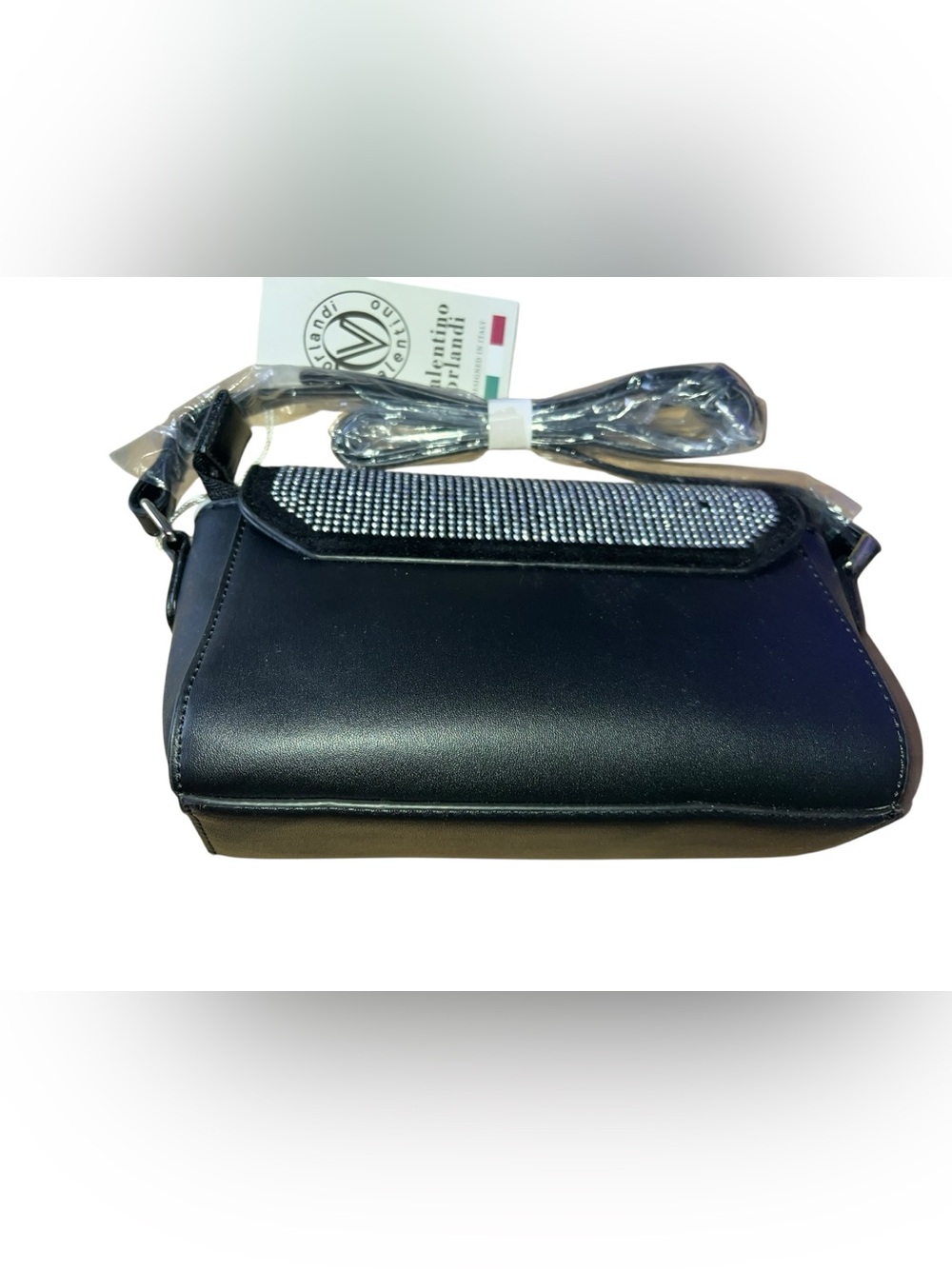 Valentino Orlandi Stud Elegant Black and Silver crossbody Bag - Picture 9 of 9